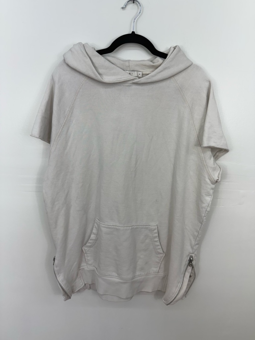 MNML Beige Short Sleeve Hooded Top R16